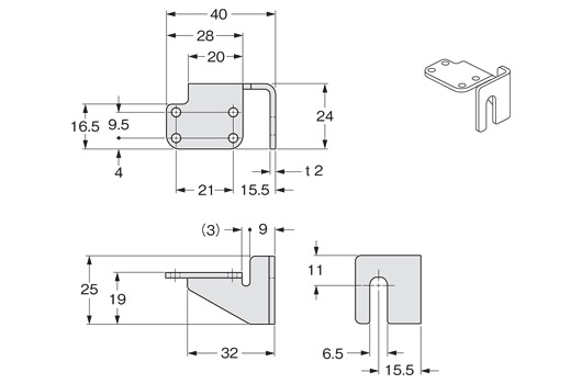 MS-SF2B-7 右側(cè)面下部安裝用